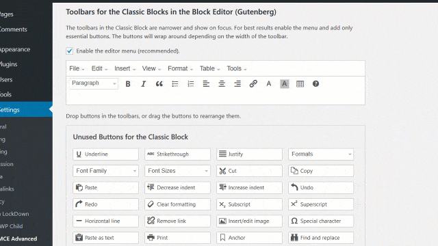 TinyMCE Advanced in WP 5.x and Gutenberg | BlogAid